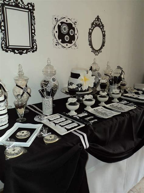 black and white theme party decorations|black and white party menu.